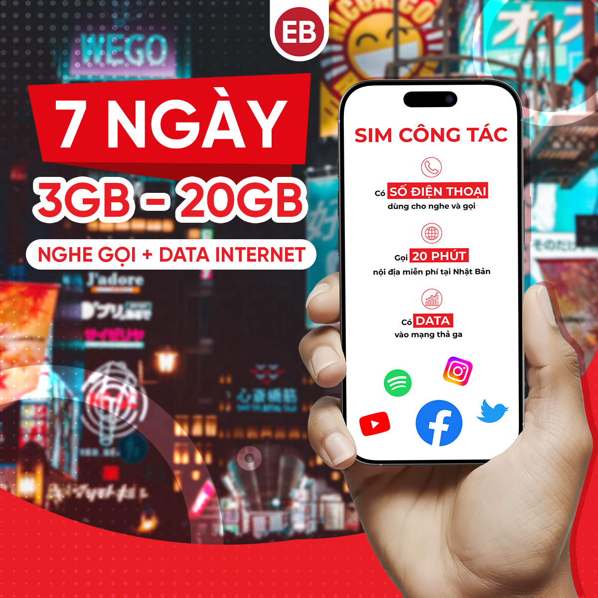 Sim Công Tác 7 Ngày (Nghe gọi+Data)
