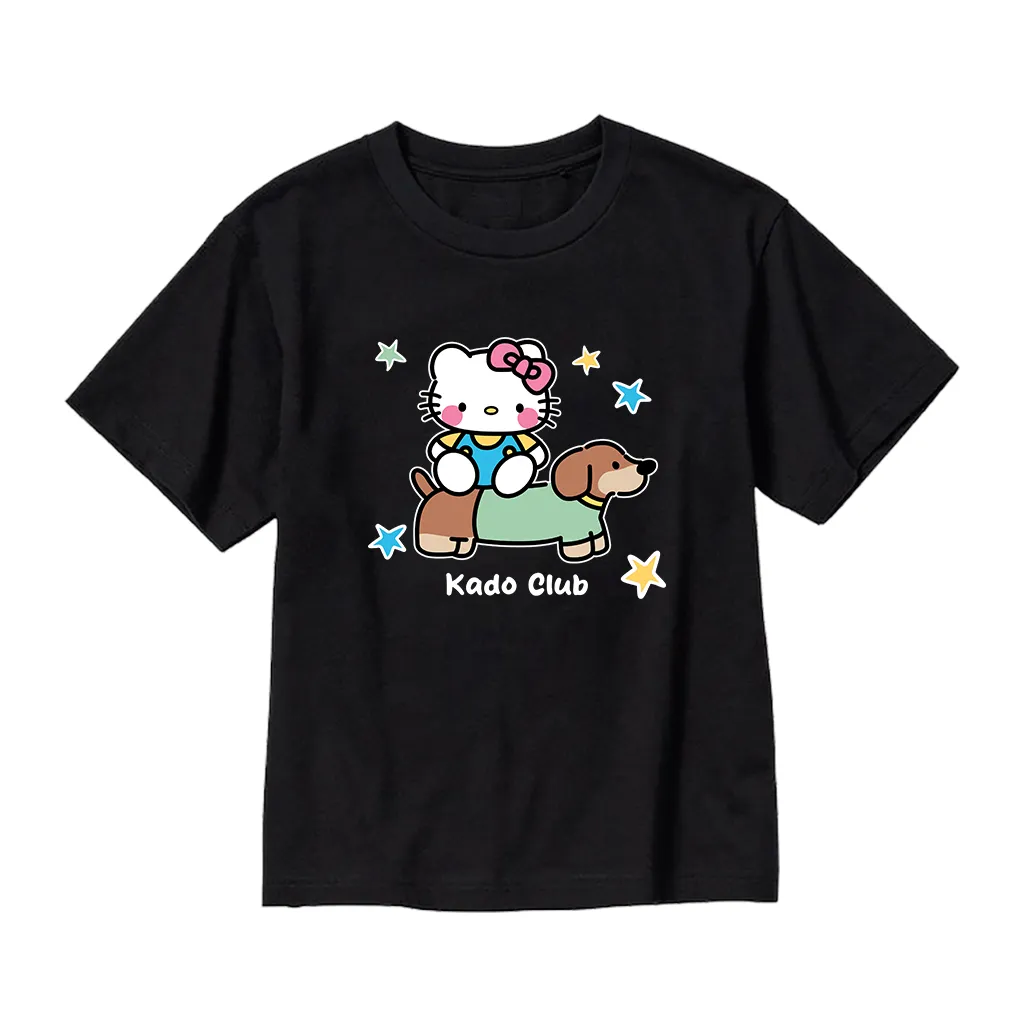 Áo thun kid Kado vải cotton cao cấp thoáng mát tay ngắn cổ tròn Kitty và cún in artwork 2882_thumbnail_7