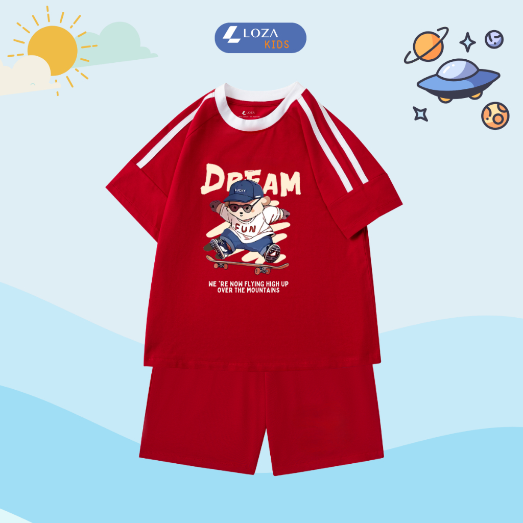 Đồ bộ trẻ em phối viền hình gấu Fun - Loza Kids BF261_thumbnail_2