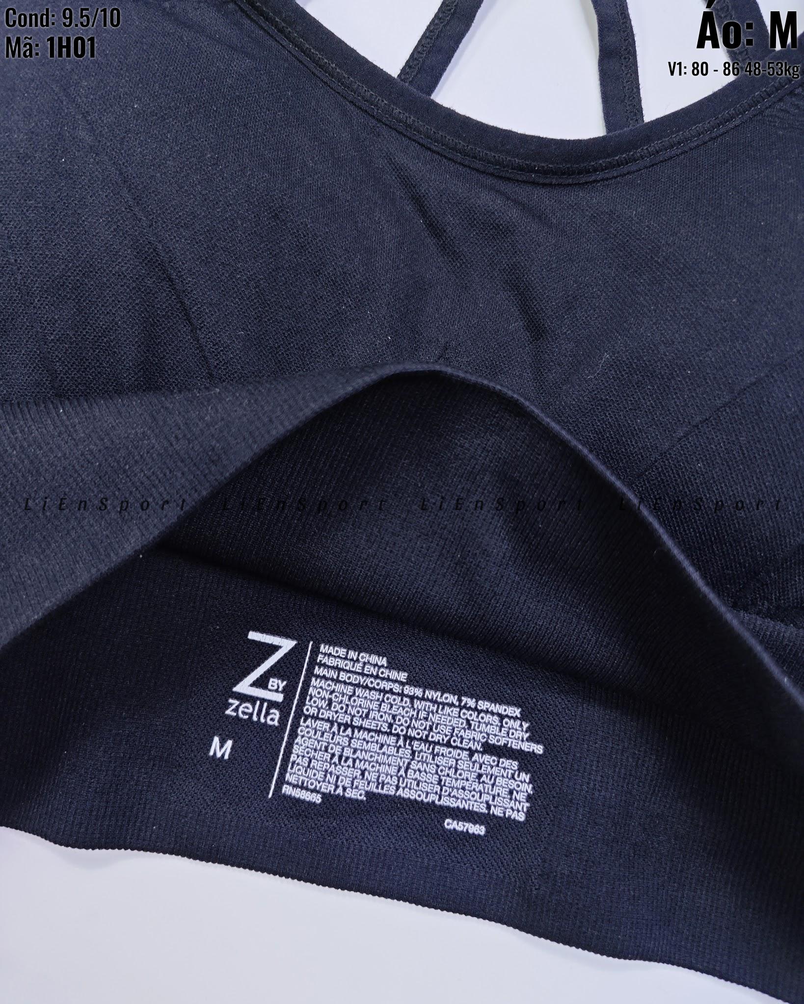 Áo bra thể thao lưng chữ X Nữ Size M Đen Auth 2nd Co giãn 4 chiều Thoáng khí Thấm hút mồ hôi Không gọng Chân ngực bản rộng Phù hợp tập gym yoga Mã:1H01_thumbnail_5