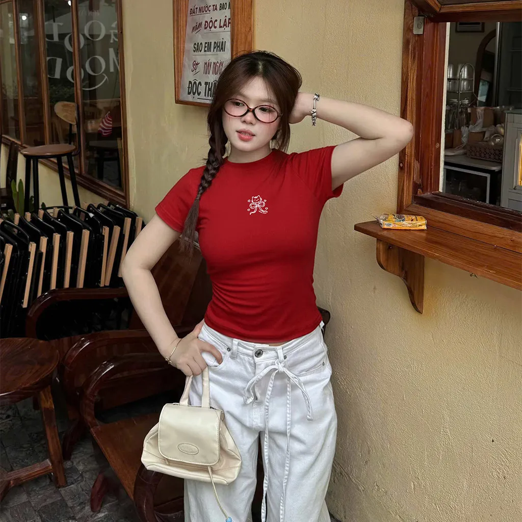 Áo baby tee form ôm body hình nơ cute Beezy 3332_thumbnail_4