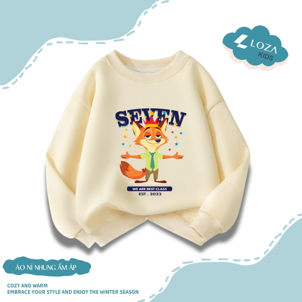 Áo nỉ bé trai in hình hoạt hình ZOOTOPIA  - Loza Kids IN026_thumbnail_3