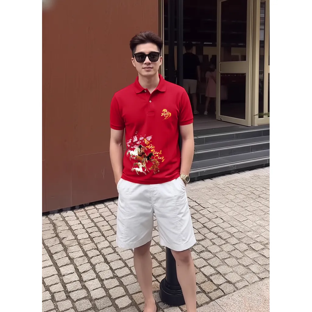 Áo polo Tết Bính Ngọ form vừa nam Miucho Iconic vải poly cá sấu thoáng mát trẻ trung 2991_thumbnail_3