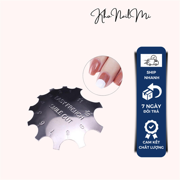 Khuôn cắt bột - tạo french đầu móng - inox - Mẫu #1