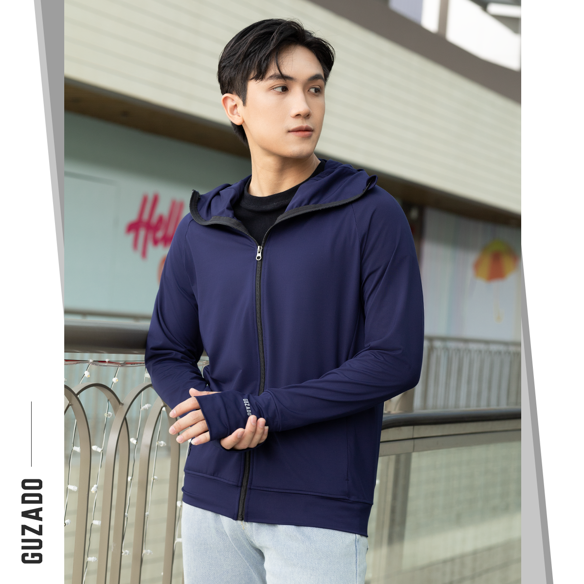 Áo Chống Nắng 2 Lớp Unisex Thông Hơi Khóa Kéo Mũ Trùm Kín Mặt Chống Tia UV GCN02_thumbnail_9