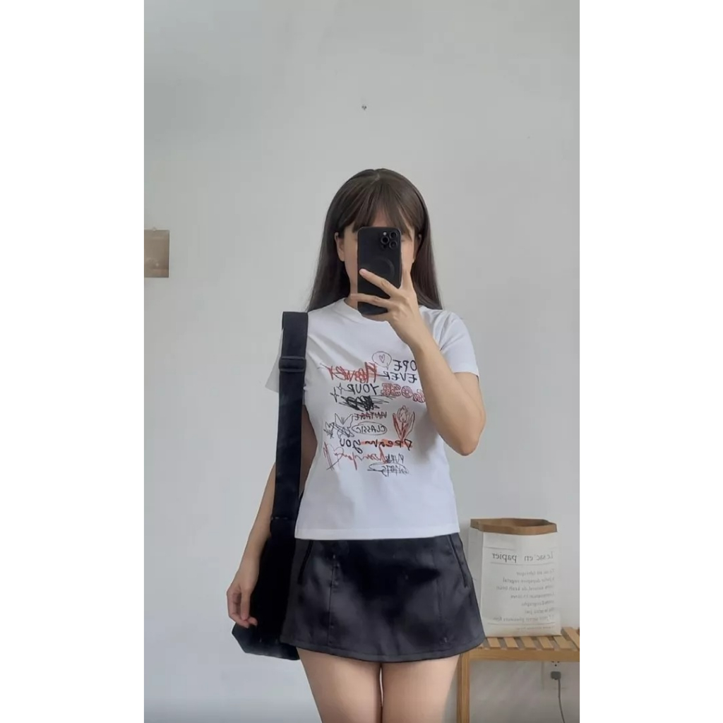 Áo thun baby tee AB002 Miucho chất vải cotton in brand name_thumbnail_3