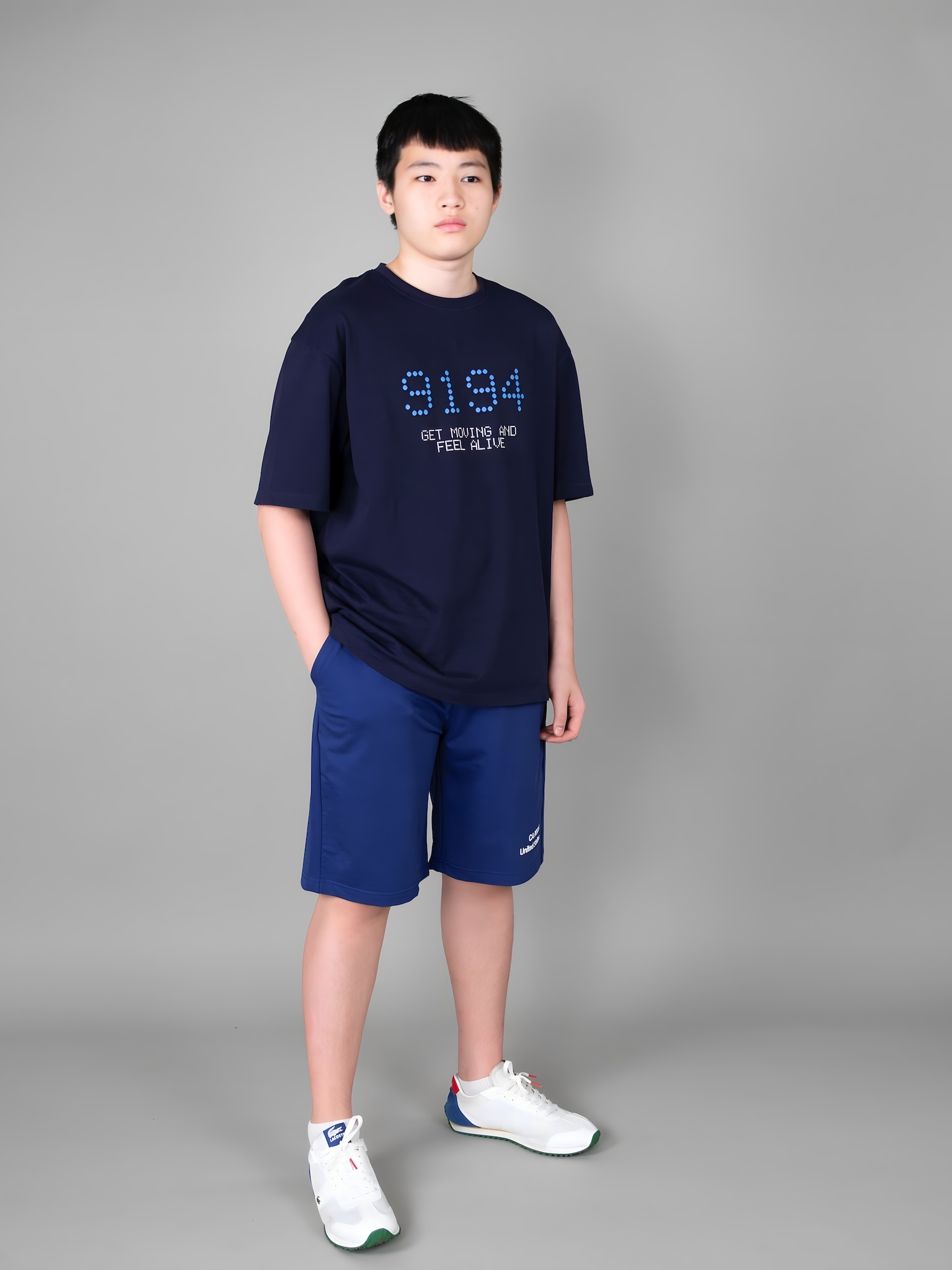 Áo phông bé trai dáng rộng màu xanh đen in số 9194_thumbnail_1