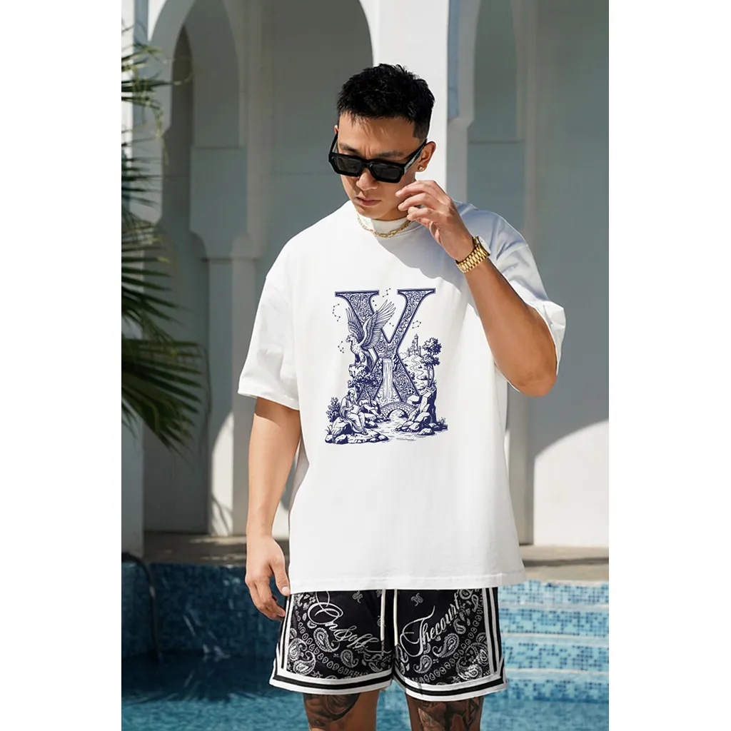 Áo phông form rộng Miucho Iconic vải cotton thoáng mát co giãn 2 chiều chữ X in artwork 2768_thumbnail_6