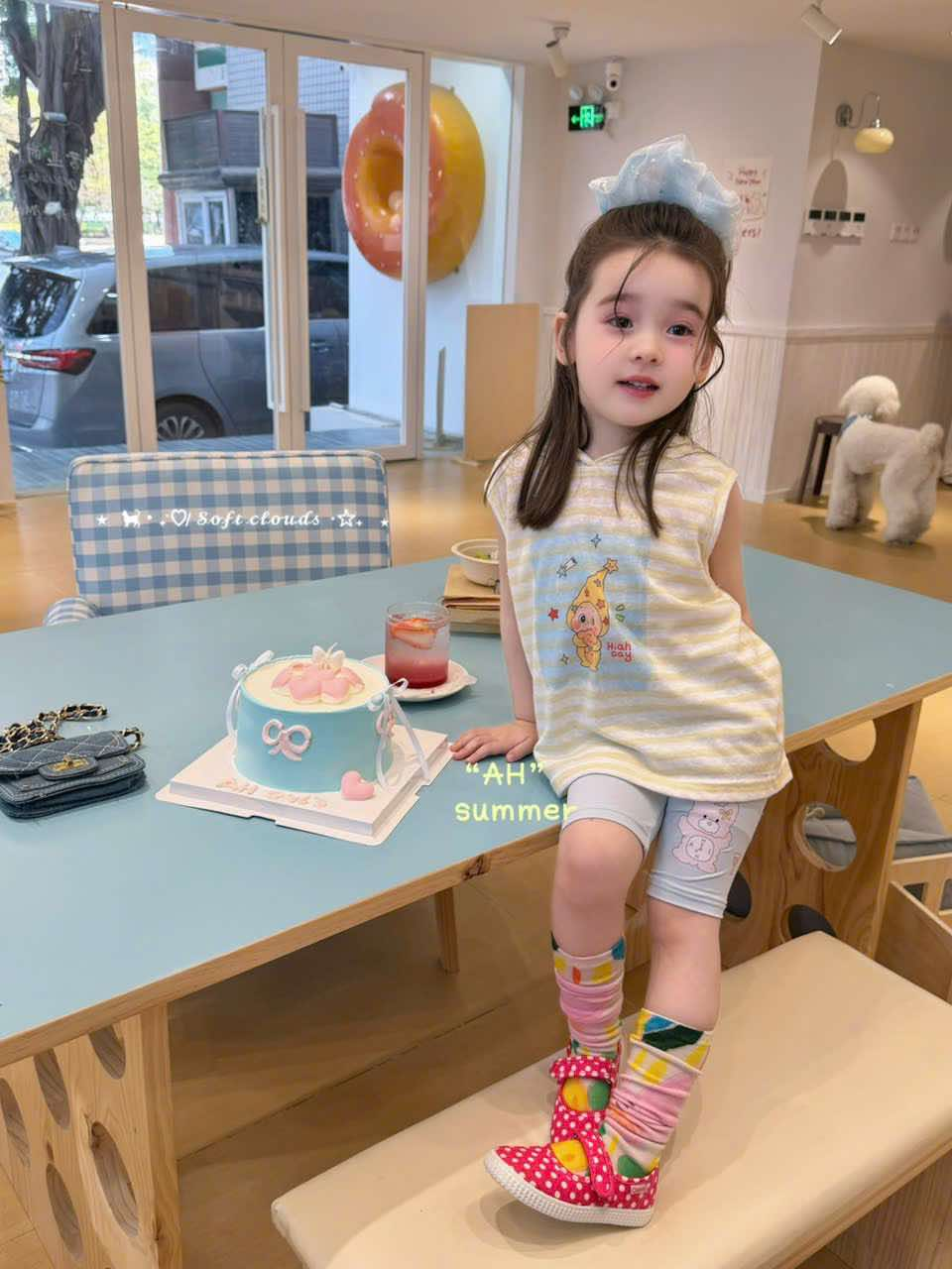 AH88 - Quần legging đùi cotton in hình dễ thương hãng AH