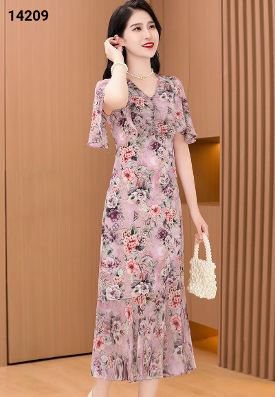 14209-Đầm voan hoa tay tiên cổ tim cách điệu (voan,lót)_thumbnail_4