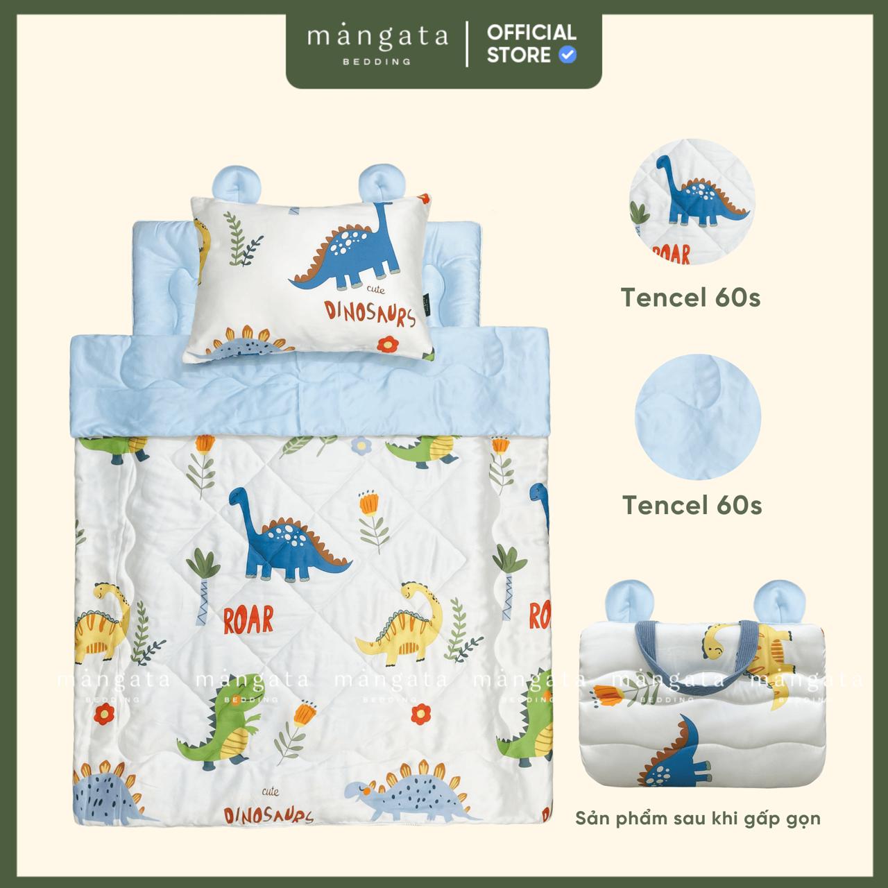 Mẫu Công viên khủng long - Bộ chăn gối gấp gọn đi học _thumbnail_1