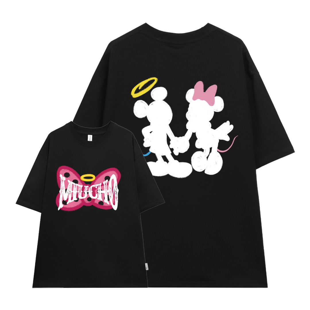 Áo thun cặp đôi couple nhà chuột from rộng ATD1339 Miucho vải cotton thoáng mát cổ tròn in mix_thumbnail_7