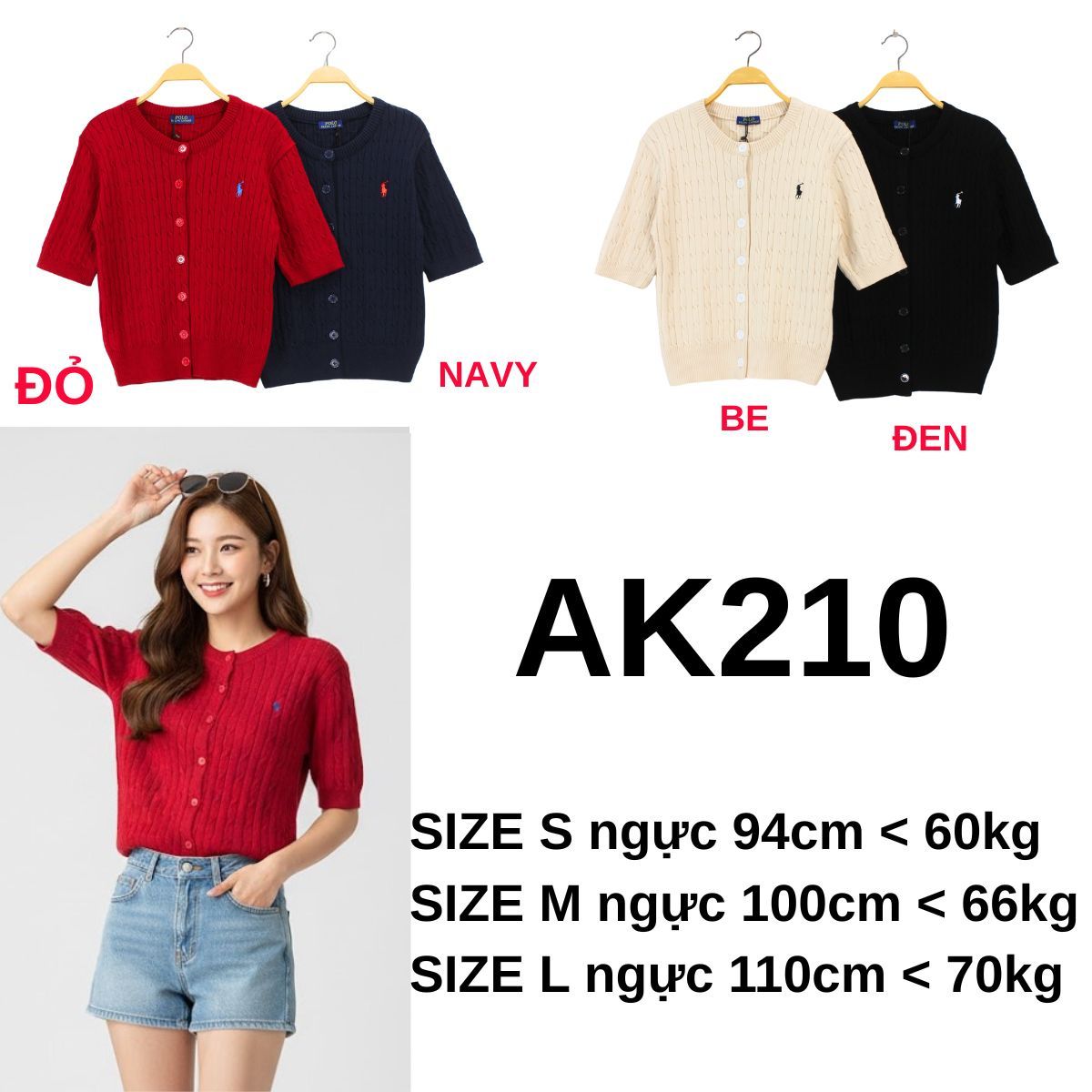 AK210- Áo khoác len ( ngựa)