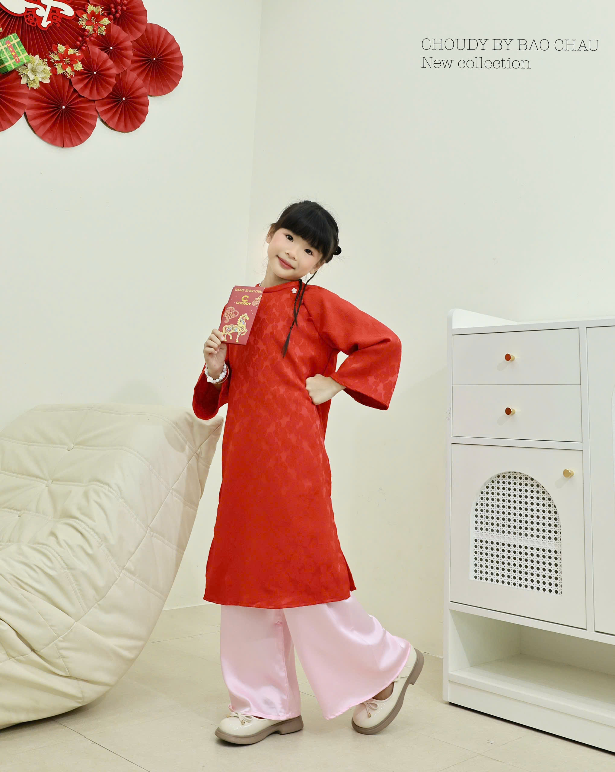 SALE A808 ÁO DÀI ĐỎ BÉ GÁI_thumbnail_9