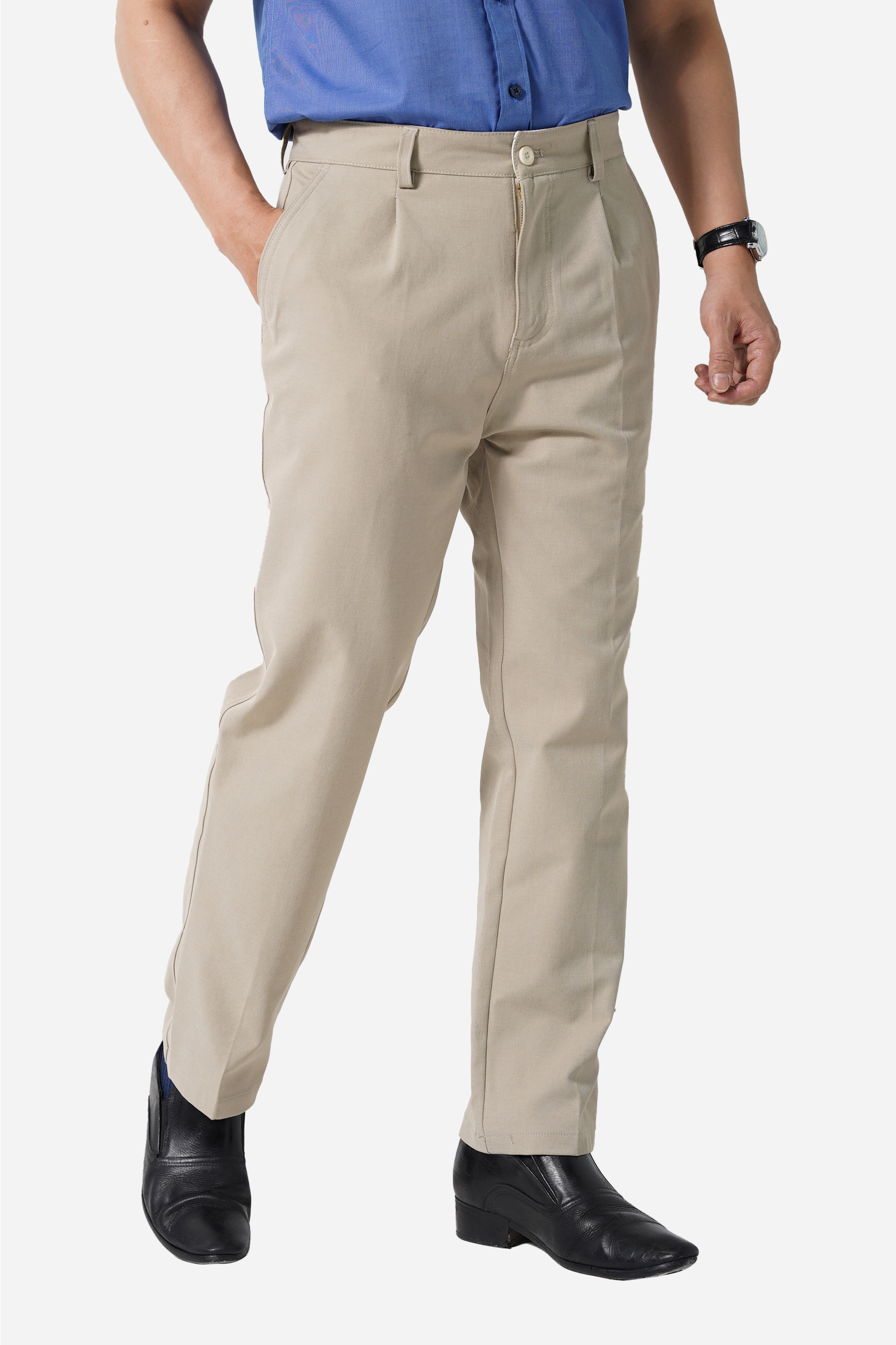 Quần Kaki Mềm 1 Li Nam Trung Niên ANCHI Chất Liệu Cotton Phom Suông Ống Rộng Cao Cấp_thumbnail_7