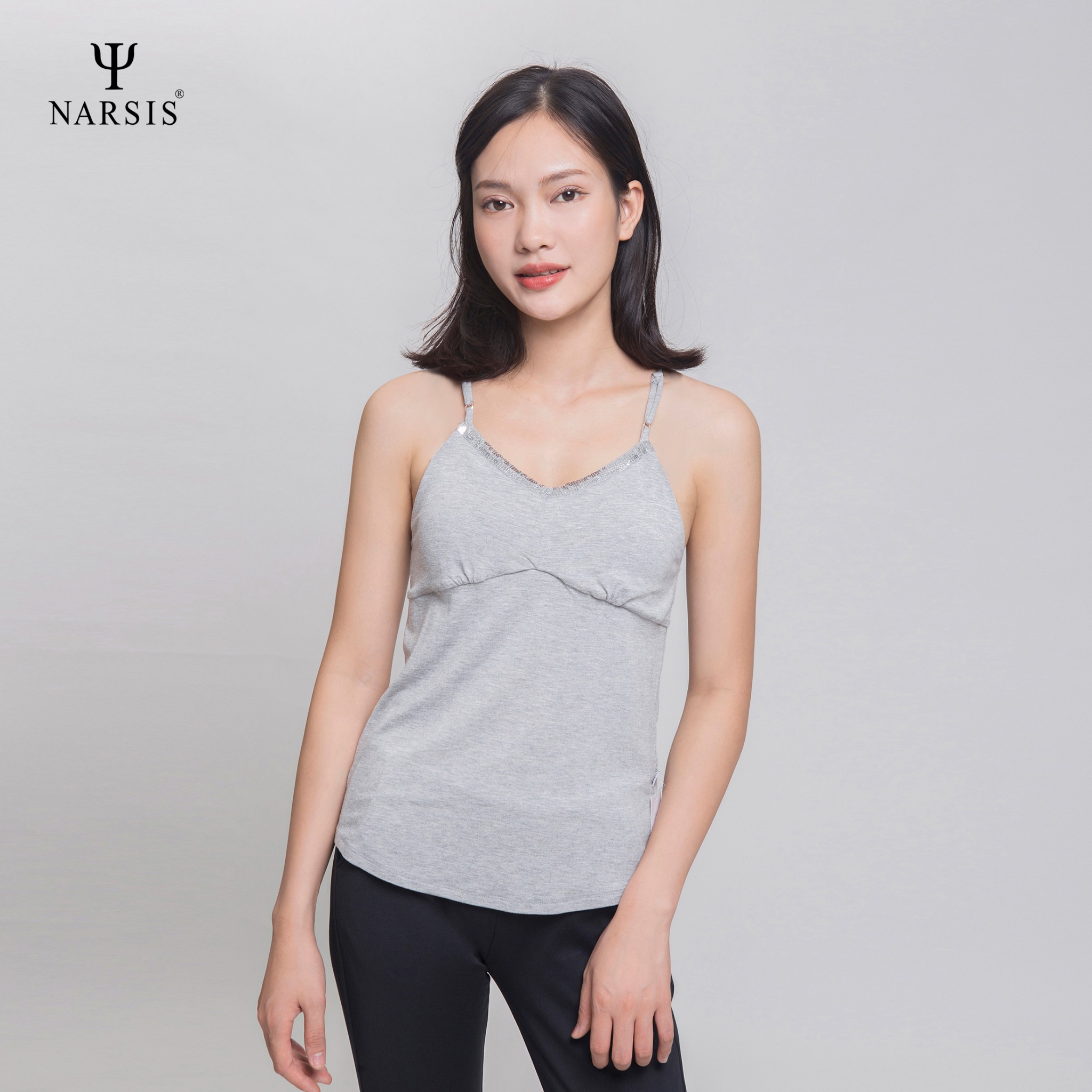 AÓ DÂY NỮ KIỂU - L7018 NARSIS CHẤT LIỆU THOÁNG MÁT, DỄ CHỊU, THOẢI MÁI CẢ NGÀY, DỄ VẬN ĐỘNG_thumbnail_2