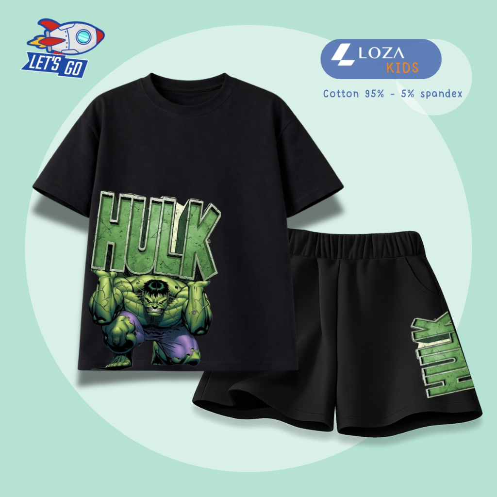 Set bộ bé trai hình Hulk -  Loza Kids SB638