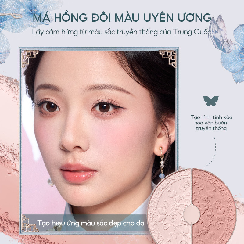 [FLOWER KNOWS] Phấn má hồng 2 ngăn Flower Knows Butterfly Cloud Collar_thumbnail_3