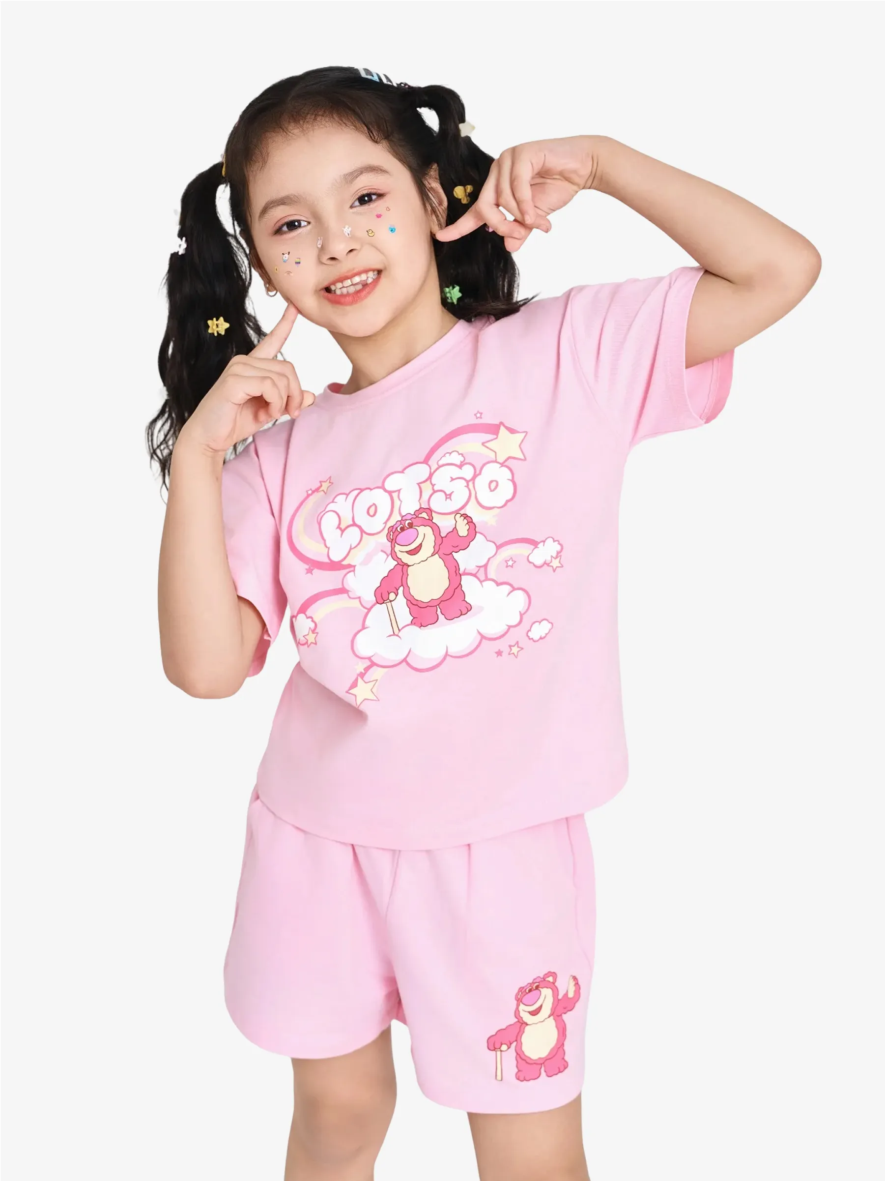 Đồ bộ thun tay ngắn Gấu dâu Lotso Disney 