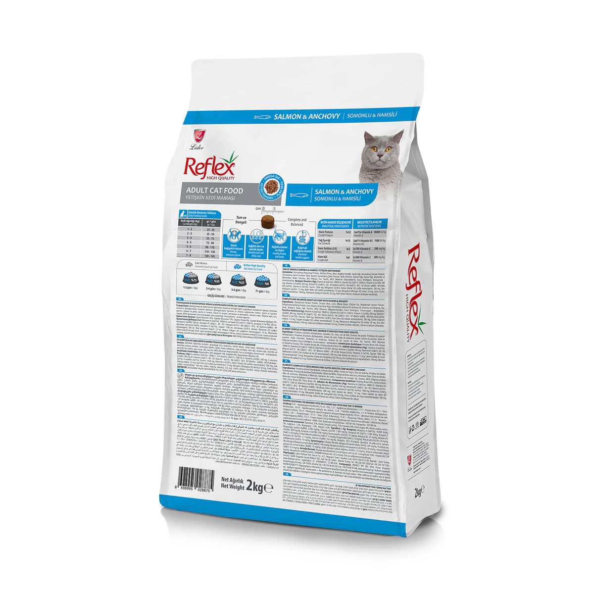 Thức ăn cho mèo Reflex Adult Cat Food Salmon & Anchovy (vị cá hồi & cá cơm) 15kg_thumbnail_2
