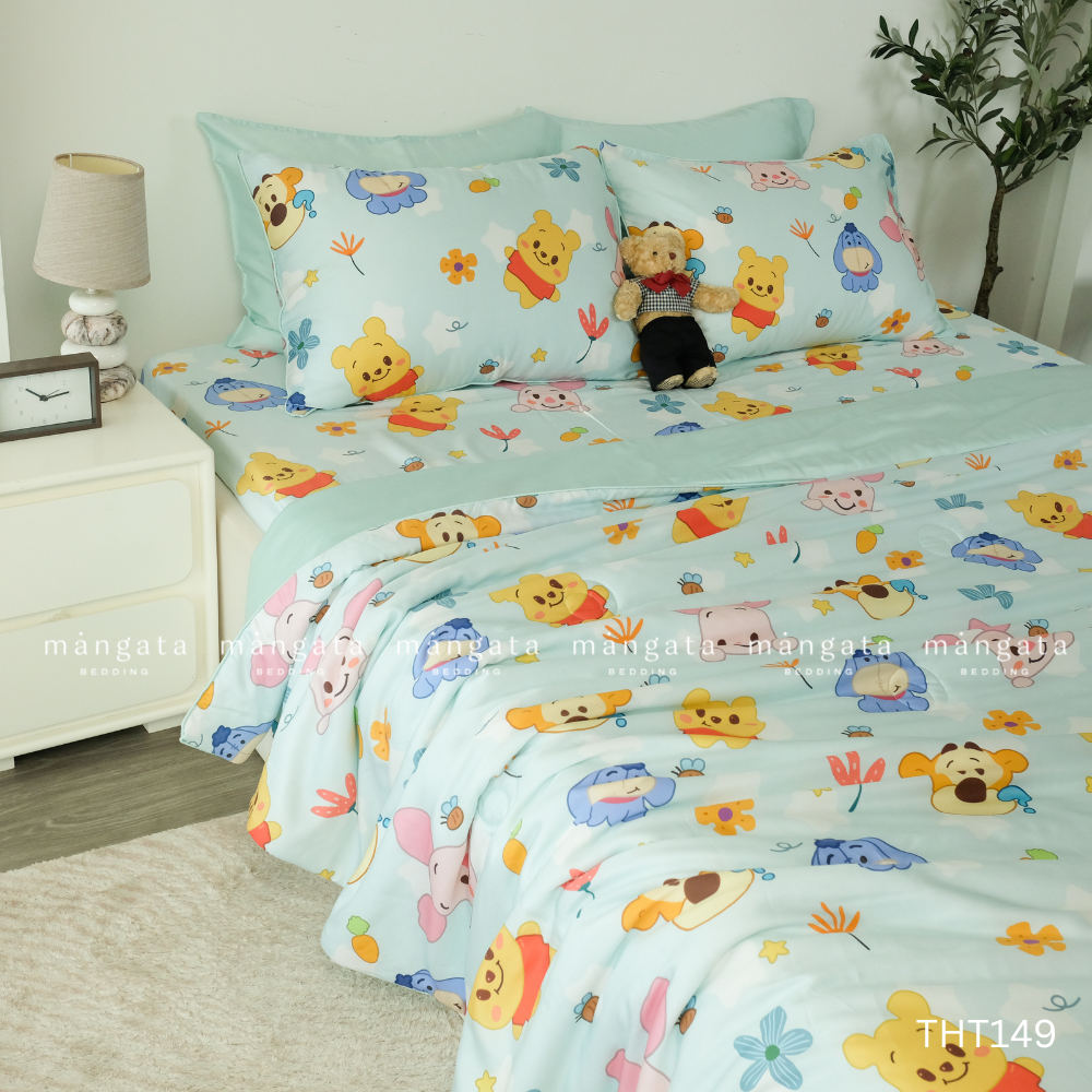 Gấu pooh - Bộ Tencel 60s cao cấp