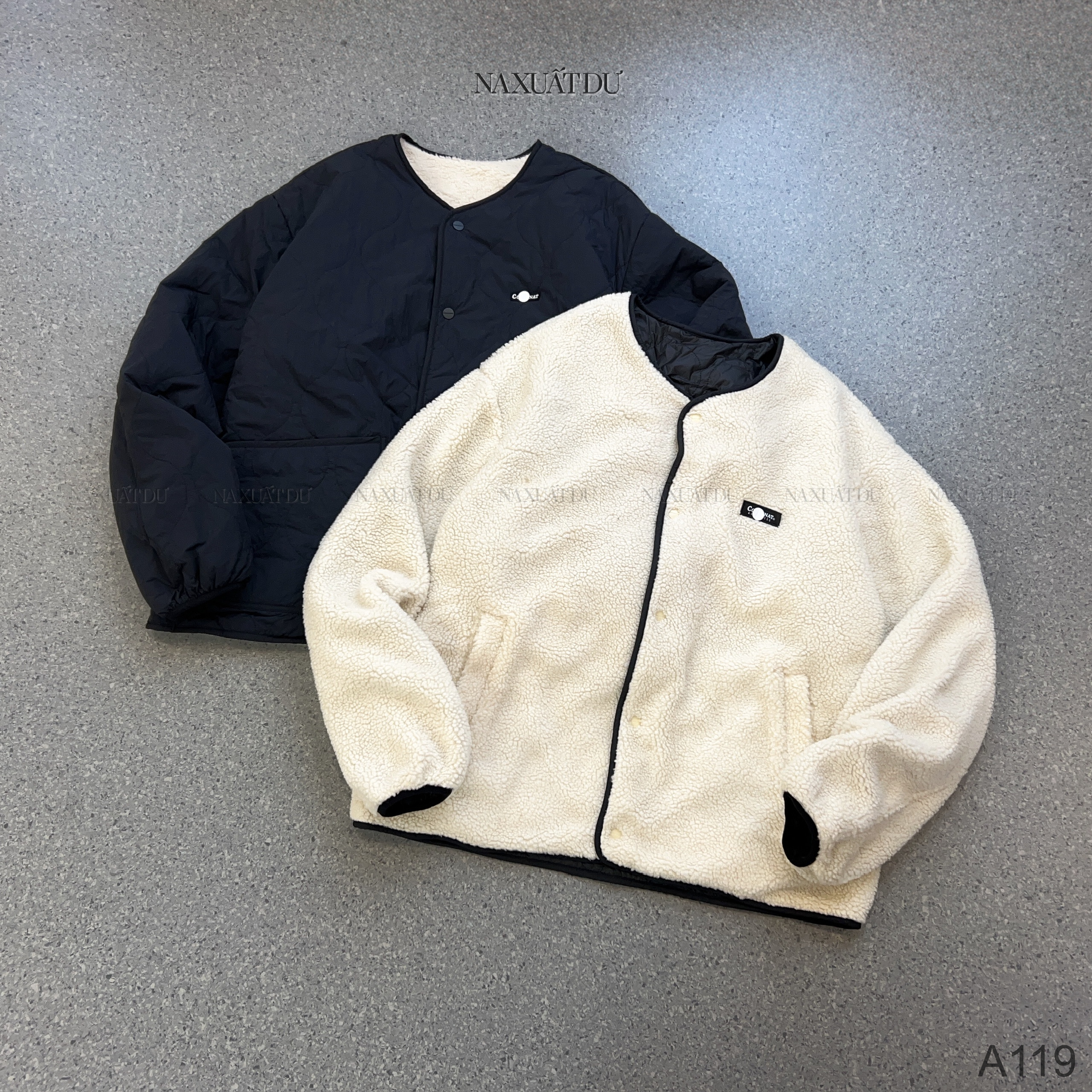 Áo khoác lông unisex 2 mặt 