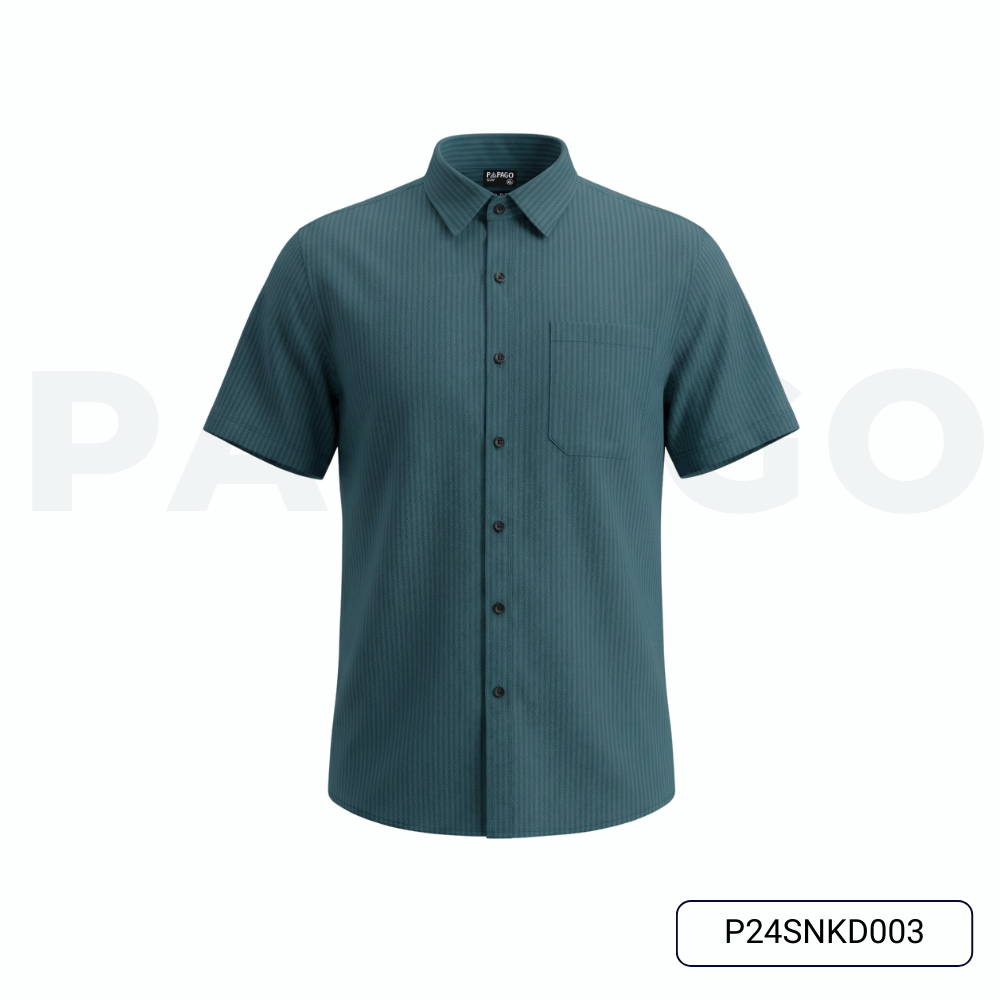 Áo sơ mi nam trung niên PAPAGO tay ngắn lai bầu kẻ sọc chất vải oxford - P24SNKD003_thumbnail_11