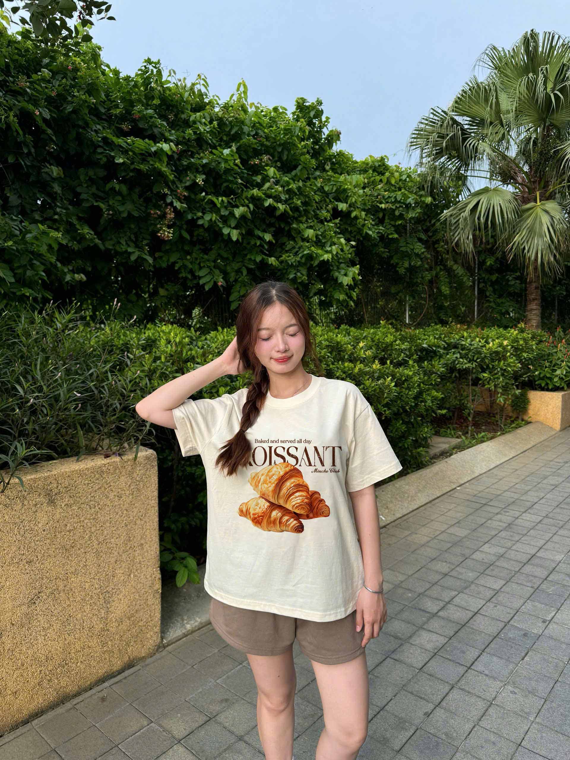 Áo thun boxy phong cách Hàn Quốc AXD2443 Miucho tay ngắn cổ tròn chất cotton co giãn dày dặn thoáng mát_thumbnail_5