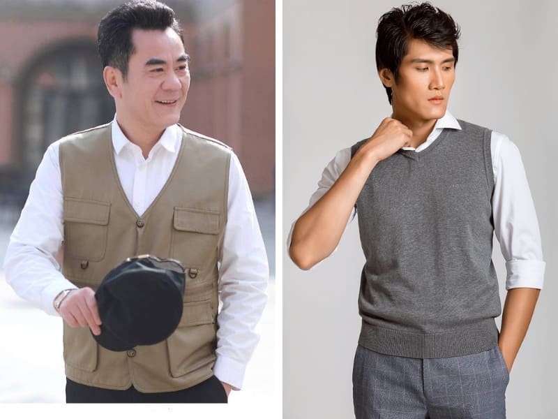 Áo khoác kaki nam trung niên gile