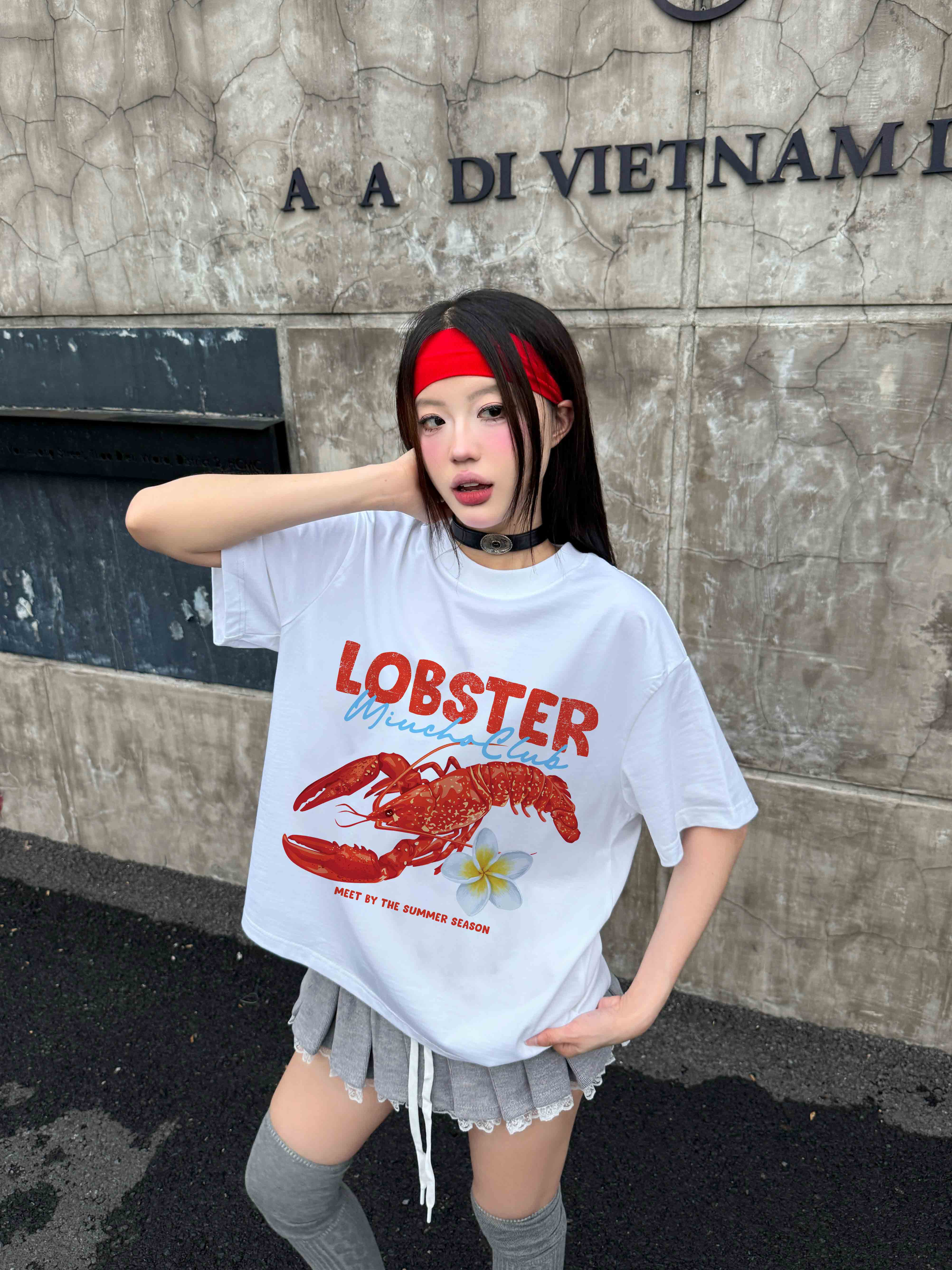 Áo thun boxy hè biển 2232 Miucho cổ tròn chất vải cotton 2c 250gsm đứng form dày dặn in mix_thumbnail_5