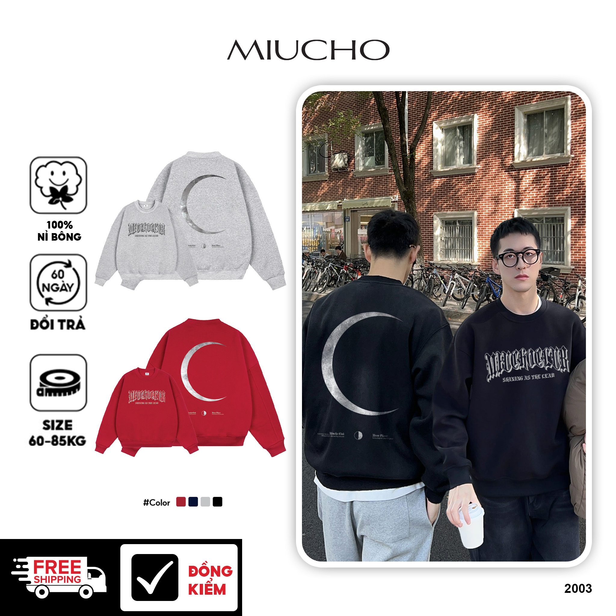 Áo sweater nam form boxy 2003 Miucho local brand cổ tròn vải nỉ bông 350 GSM dày dặn in mix_thumbnail_1