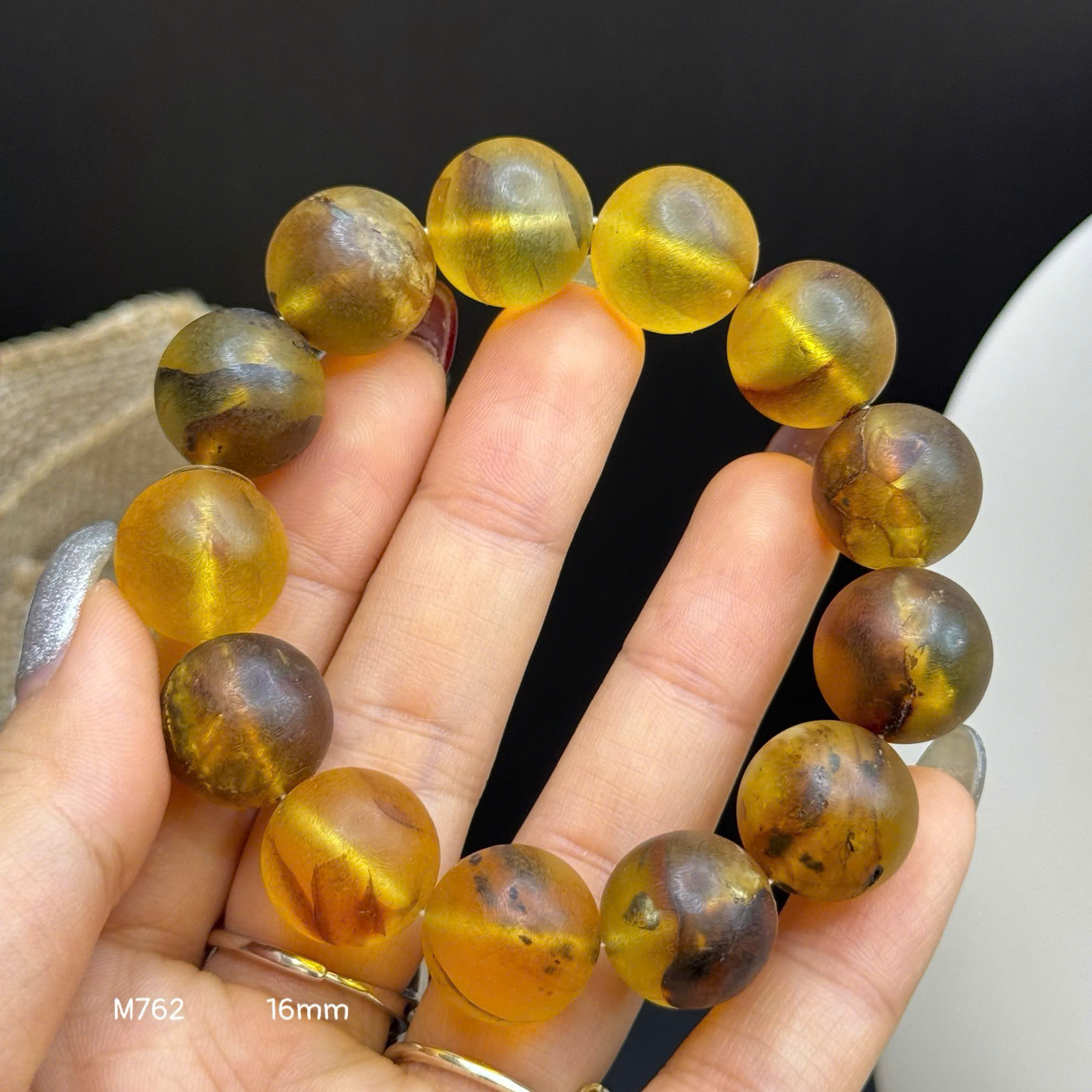 Lắc Tay Rêu Cam Mài Lì - M762