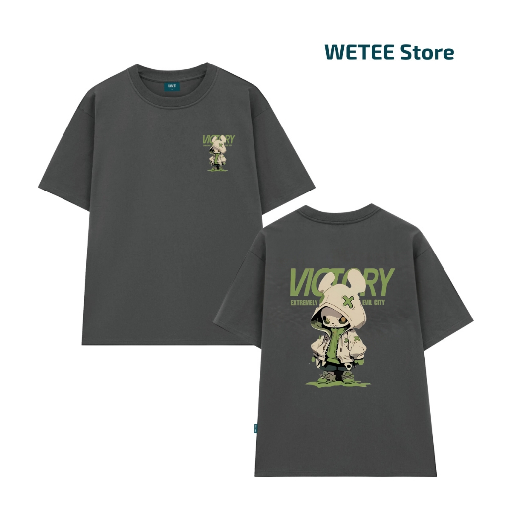 Áo thun unisex UX30-1144 VICTORY in hình quái vật xanh dáng oversized local brand WETEE_thumbnail_11