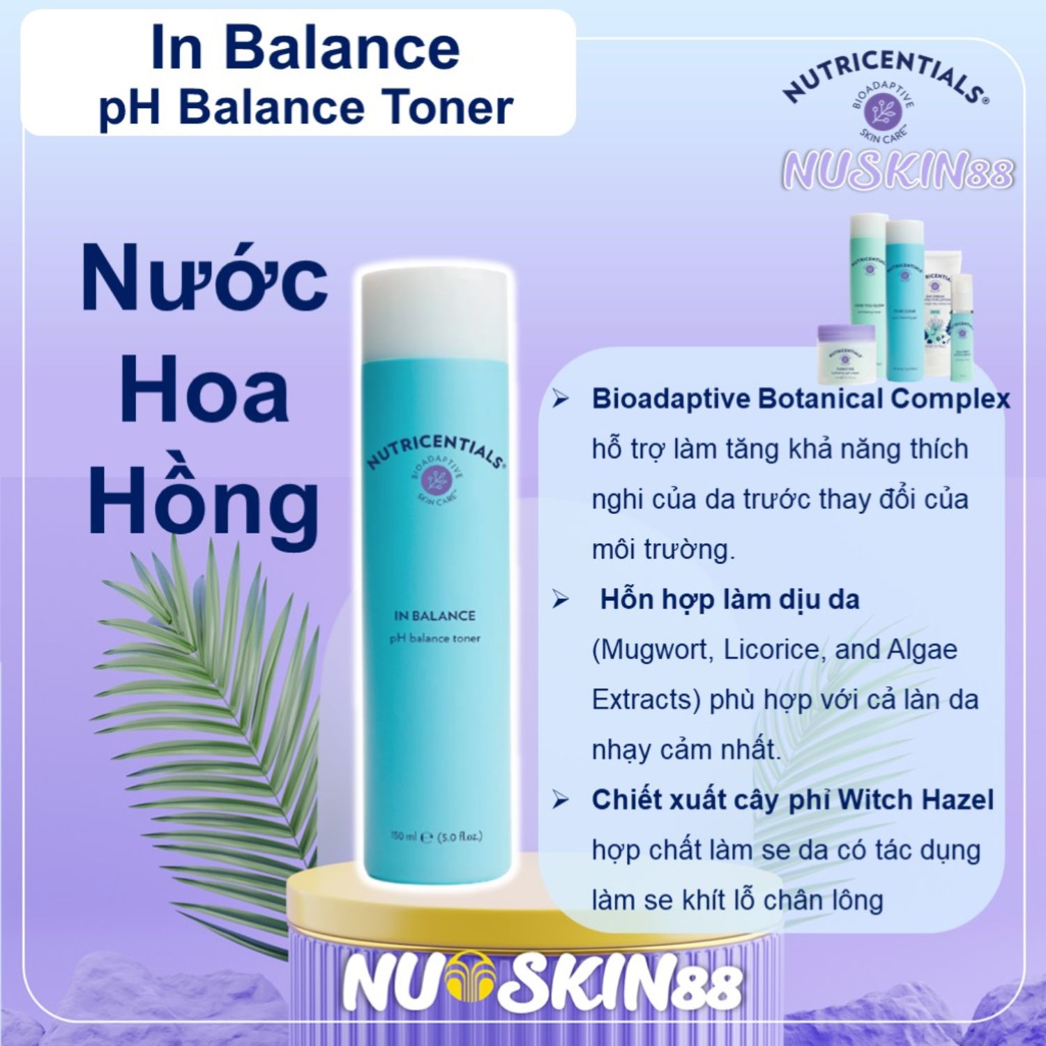 Nước hoa hồng In Balance pH Balance Toner Nuskin