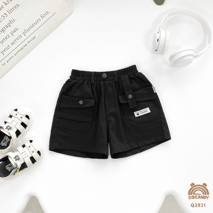 Quần cộc ĐEN 2 túi chéo cúc_thumbnail_1