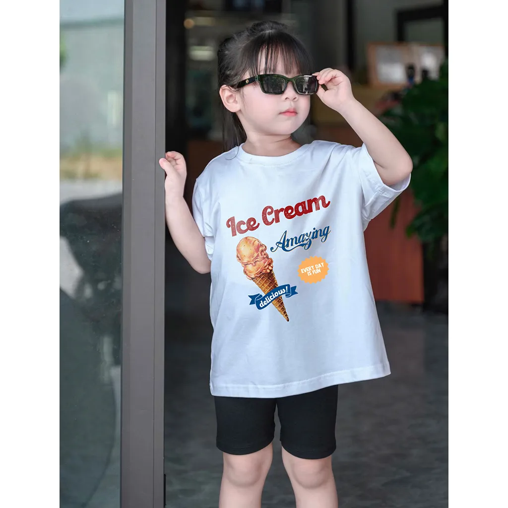 Áo thun cho bé Ice cream 2532 Miucho Kid chất vải cotton thoáng mát cho bé thoải mái cả ngày_thumbnail_2