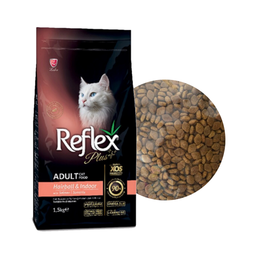Thức ăn cho mèo Reflex Plus Adult Cat Food Hairball Salmon (vị cá hồi) 1,5kg_thumbnail_3