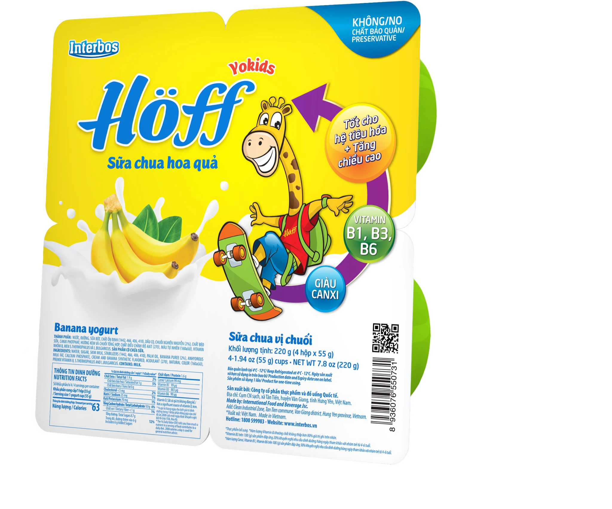 Hoff - Sữa chua TE vị Chuối 55gr_thumbnail_1