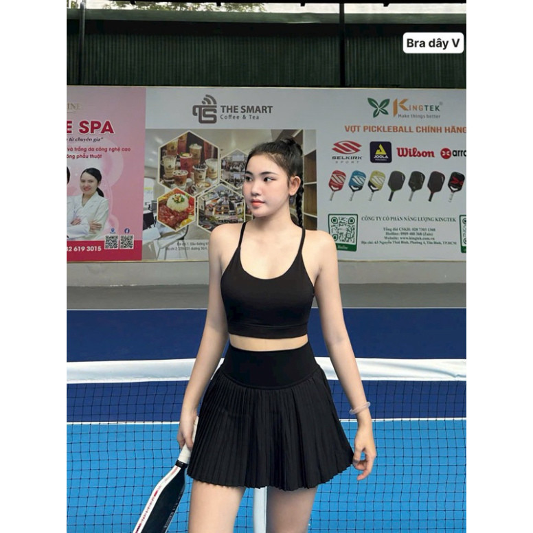 Áo Bra Thể Thao 2 Dây Lưng V