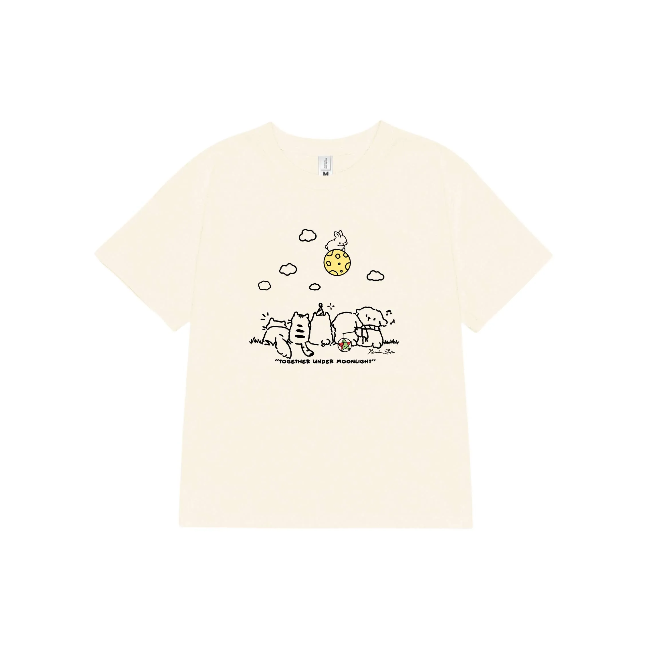 Áo baby tee nữ hình thú đáng yêu 2613 Miucho tay ngắn cổ tròn vải cotton thoáng mát in mix_thumbnail_9