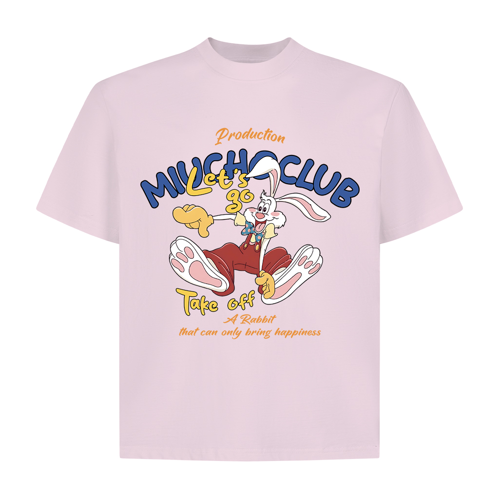 Áo thun boxy hoạt hình 2320 Miucho cổ tròn chất vải cotton 2 chiều cao cấp dày dặn in mix