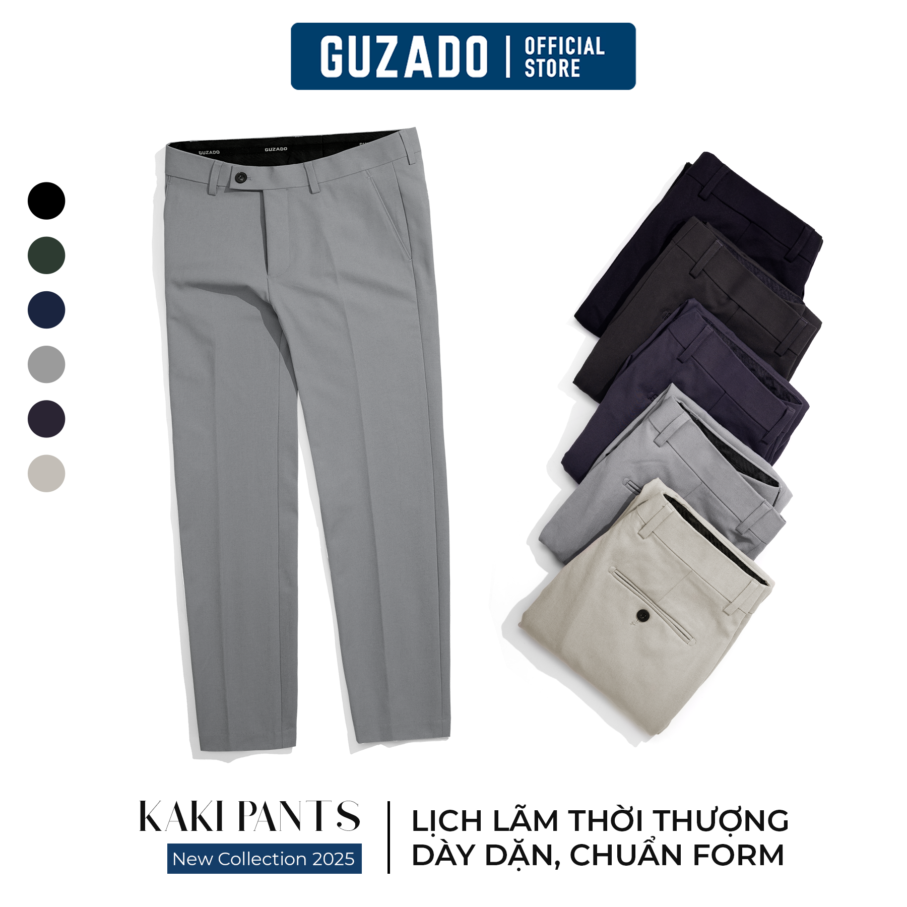 Quần Tây Nam Kaki GUZADO, Phong Cách Công Sở, Thanh Lịch GTR01S_thumbnail_0