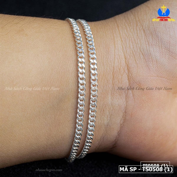 Dây chuyền bạc ta trẻ em 38cm D104 dây dẹt_thumbnail_1