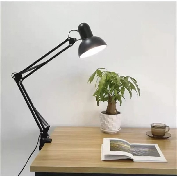 Đèn kẹp+để bàn có bóng