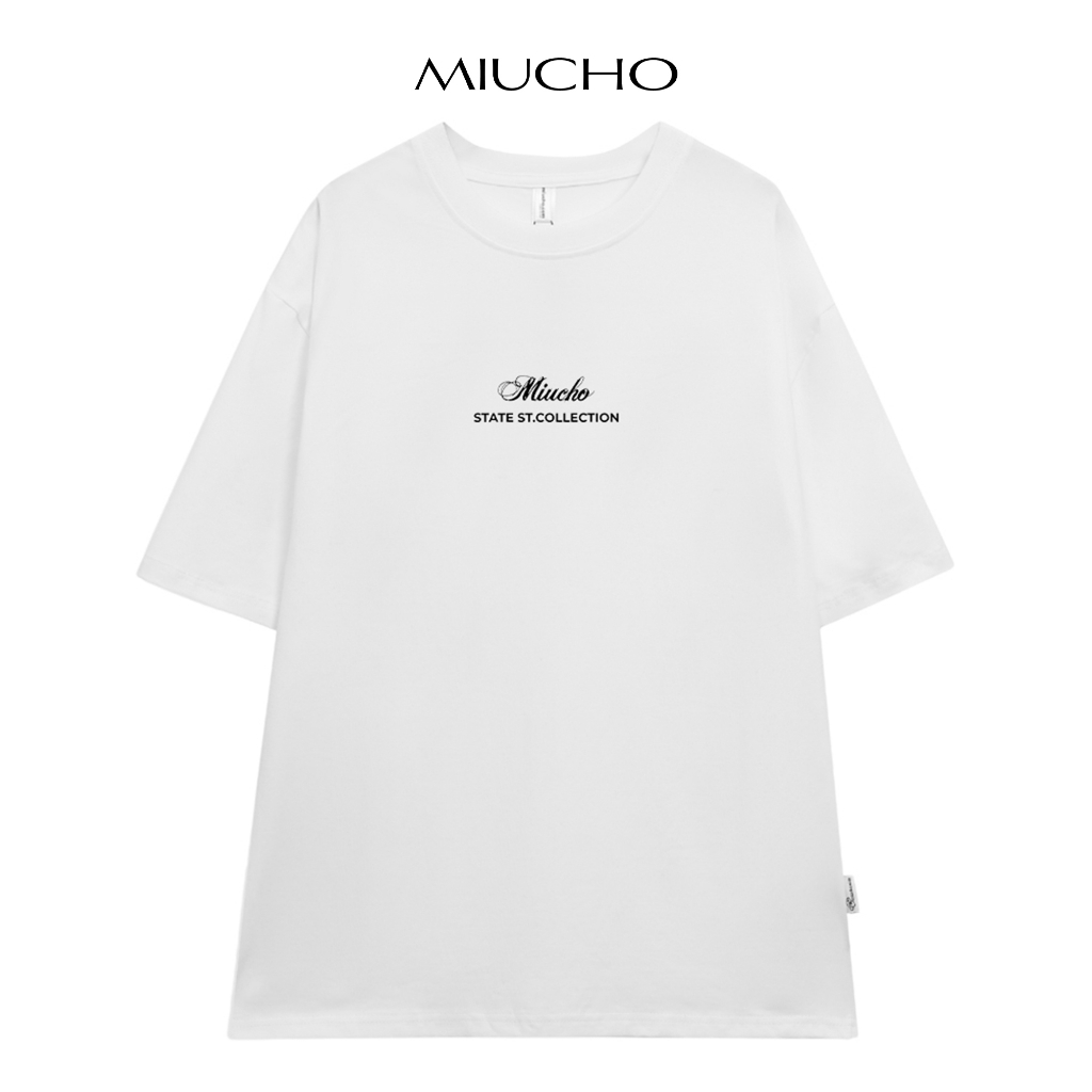 Áo thun nam form rộng ATD288 Miucho Man cotton cổ tròn in typography_thumbnail_2