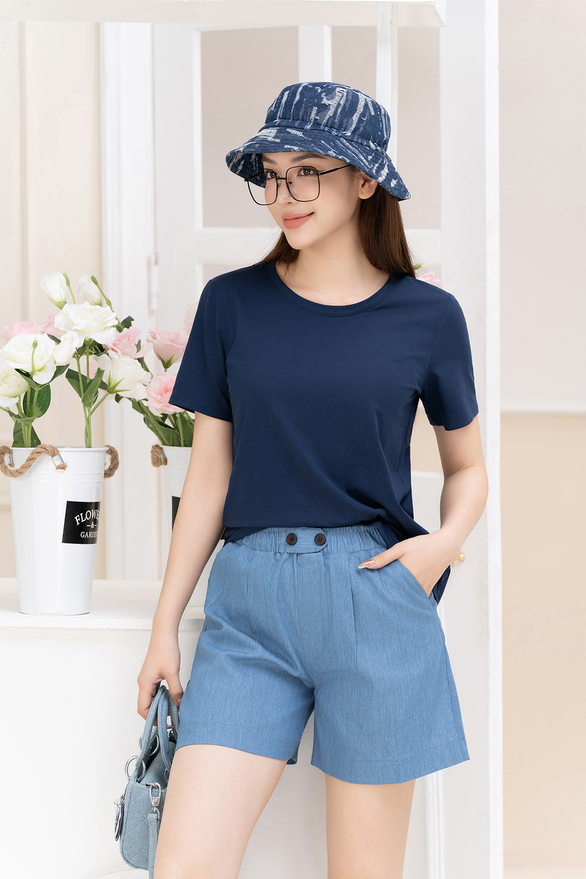 Áo phông nữ trơn form vừa