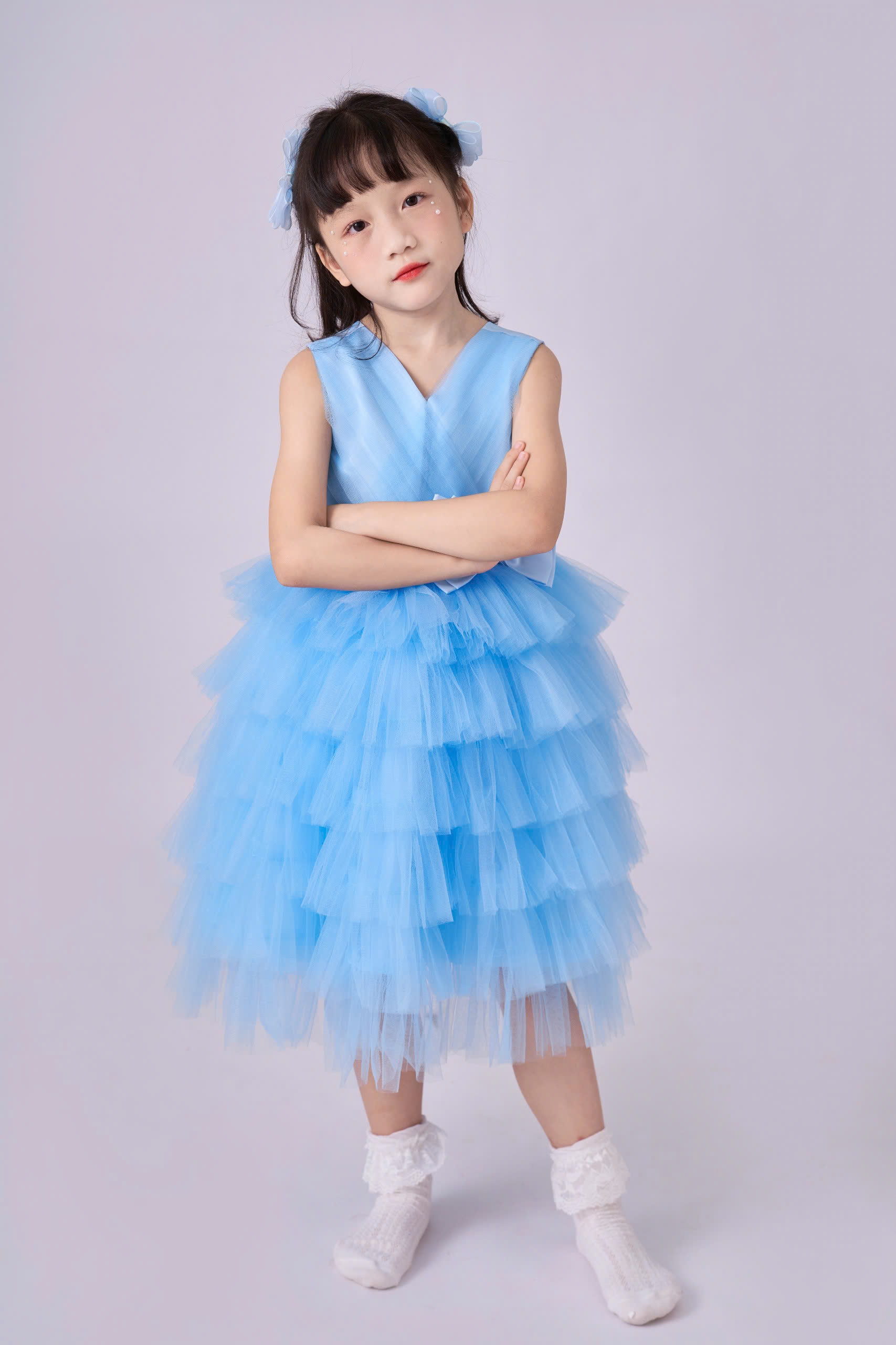 Váy công chúa xếp tầng, sát nách mát mẻ cho bé từ 7kg tới 45kg_thumbnail_5