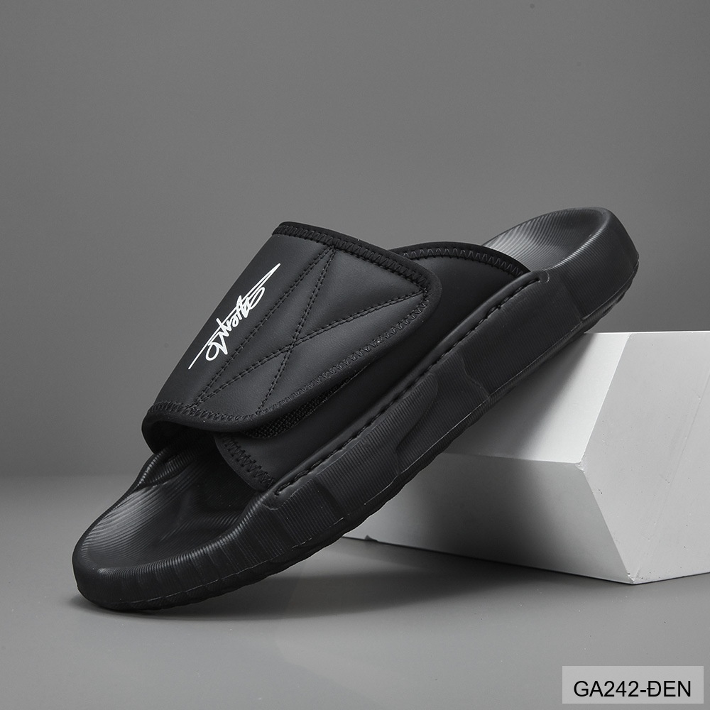 GA242 - Dép xỏ ngón nam da bò phong cách trẻ trung màu trắng đen_thumbnail_11