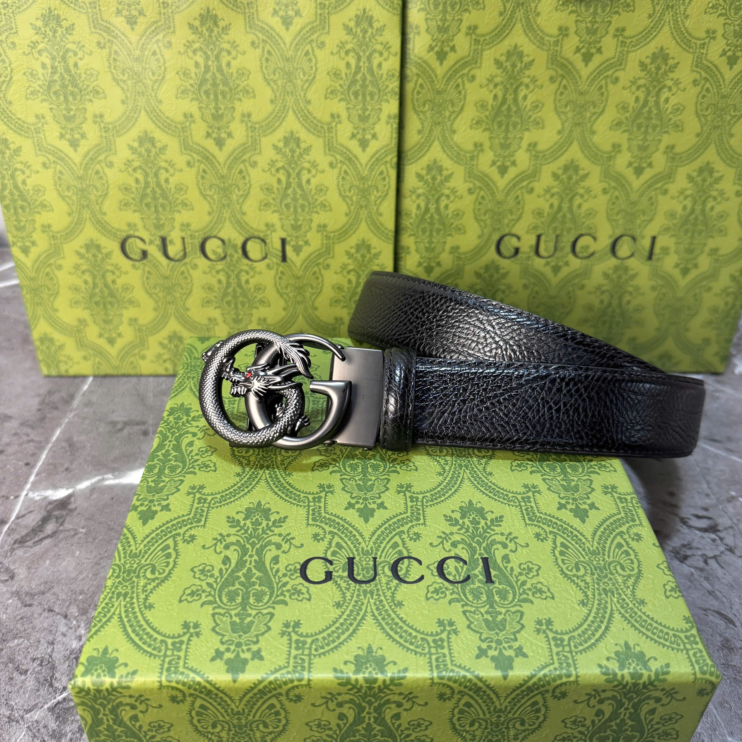 Thắt lưng Gucci Dragon Buckle Leather Belt_thumbnail_7