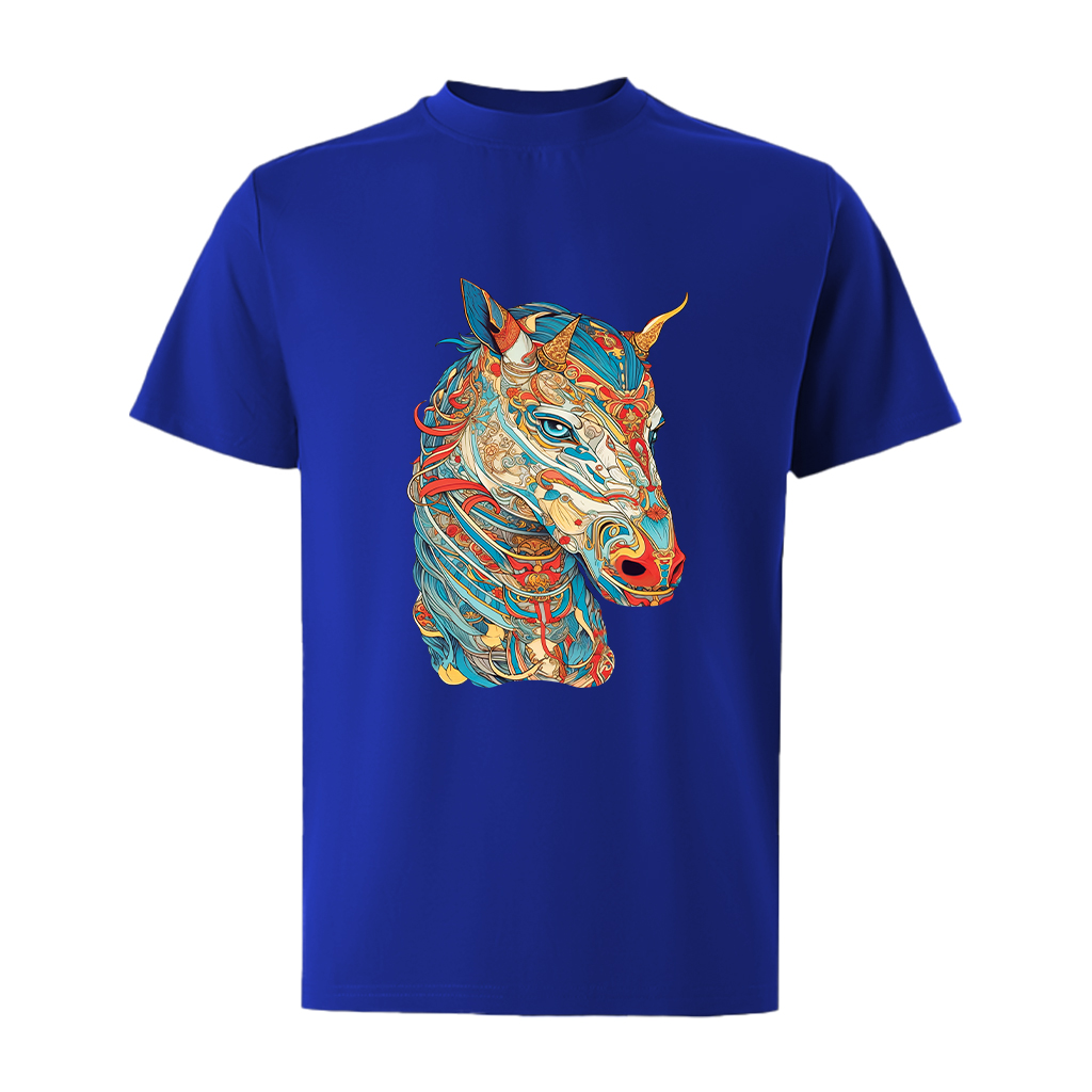 Áo thun nam form rộng 12 con giáp tuổi Ngọ ATD483 Miucho Iconic cotton cổ tròn in graphic_thumbnail_13